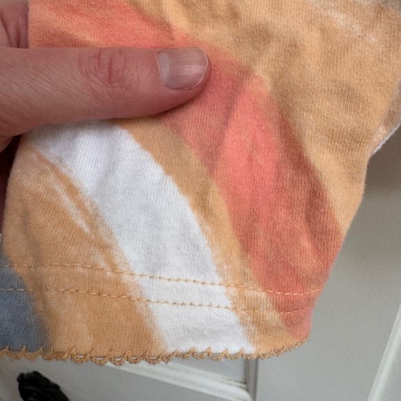 Carter's 2T Girls Orange Marble Striped Soft Pajama Shorts - Picture 3 of 5